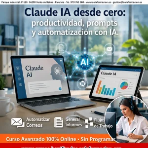 Curso Claude IA desde cero: productividad, prompts y automatización con IA