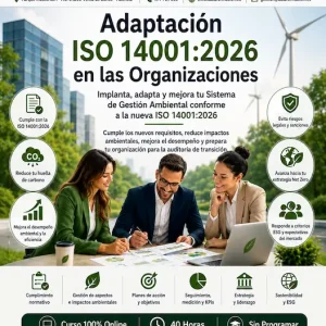 Curso Adaptación ISO 14001:2026 para implantar y adaptar Sistemas de Gestión Ambiental conforme a la nueva norma