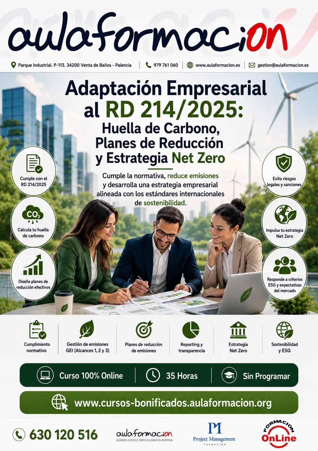 adaptacion-rd-214-2025-huella-carbono-net-zero Curso RD 214/2025 sobre huella de carbono, planes de reducción de emisiones y estrategia Net Zero para empresas