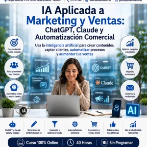 Curso de IA aplicada a marketing y ventas con ChatGPT, Claude y automatización comercial