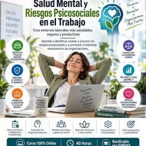 Curso bonificado de salud mental y riesgos psicosociales de 50 horas