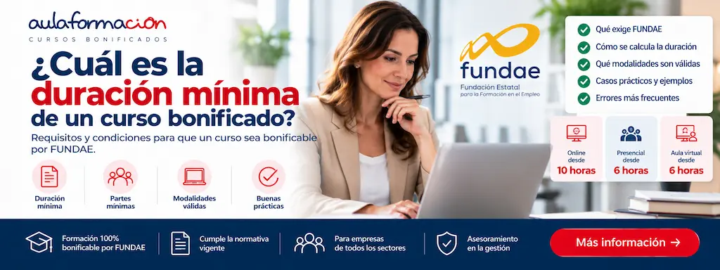duración mínima curso bonificado - catalogo de microcursos bonificados